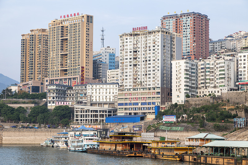 湖北省,长江,城市,长江三峡,国际著名景点,船,城市生活,海港,客船