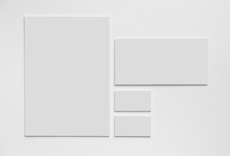 模板,灰色,白色背景,极简构图,轻蔑的,办公用品,正下方视角,办公室,贺卡,留白