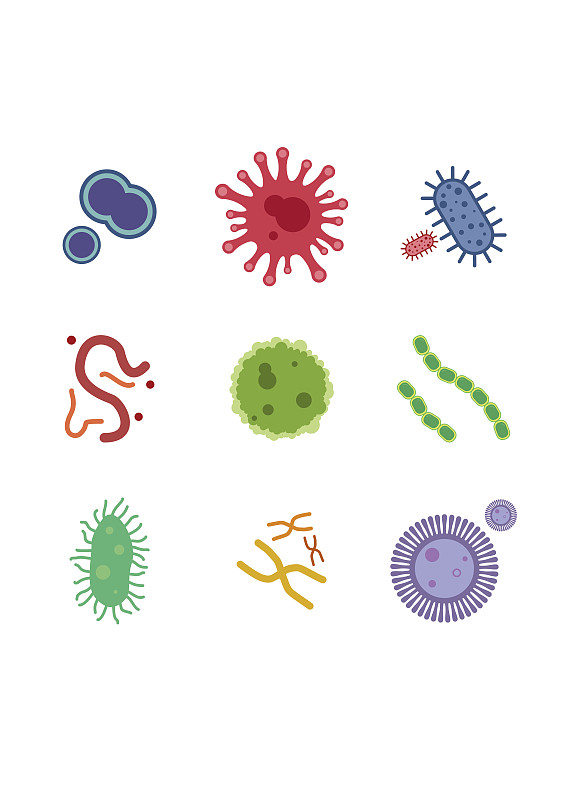 病毒,细菌,绘画插图,矢量,计算机图标,癌细胞,茂德,不卫生的,大规模的放大,生物学