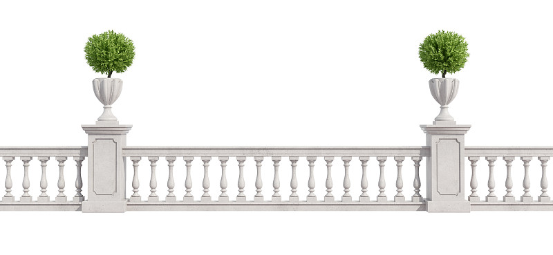 白色,栏杆,分离着色,简单,成一排,水平画幅,建筑,无人,阳台,全景