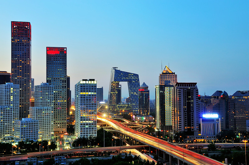 北京,夜晚,路,天空,留白,未来,市区路,当地著名景点,居住区,都市风景