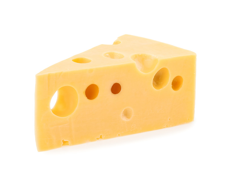 奶酪,切片食物,分离着色,奶制品,洞,水平画幅,块状,开胃品,切达干酪,荷兰干酪