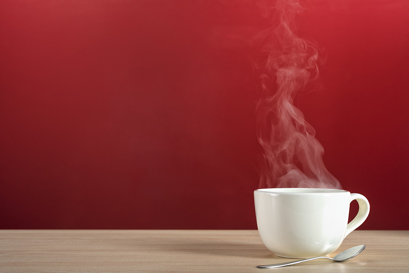 蒸汽,咖啡杯,茶,巨大的,热饮,杯,热,咖啡,红色,桌子