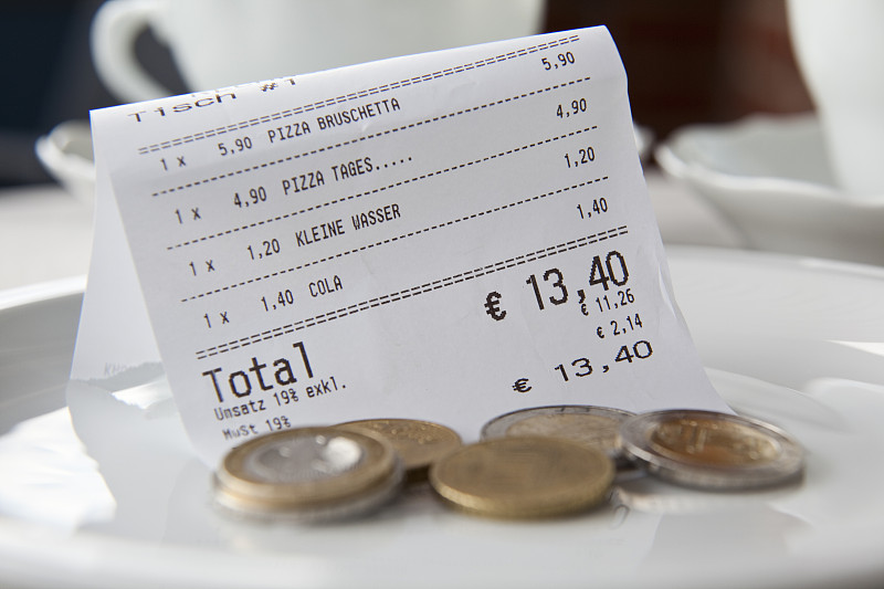 小费,收银条,咖啡馆,地名,水平画幅,饮料,机器,餐馆,帐单,忠告