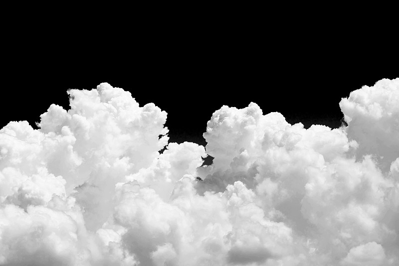 白色,云,黑色背景,天空,风,臭氧层,气候,水平画幅,形状,无人