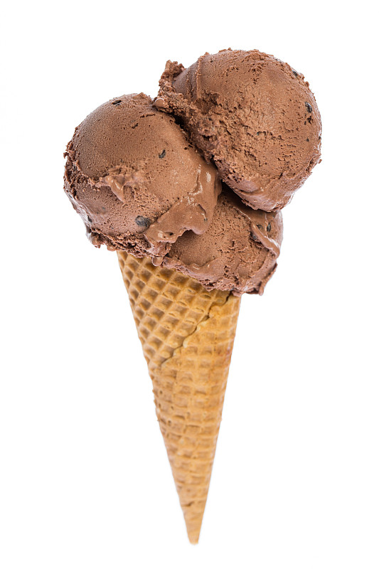 巧克力冰淇淋,冰淇淋蛋卷,三个物体,铲子,冰河时代,冰淇淋,垒起,垂直画幅,美,褐色