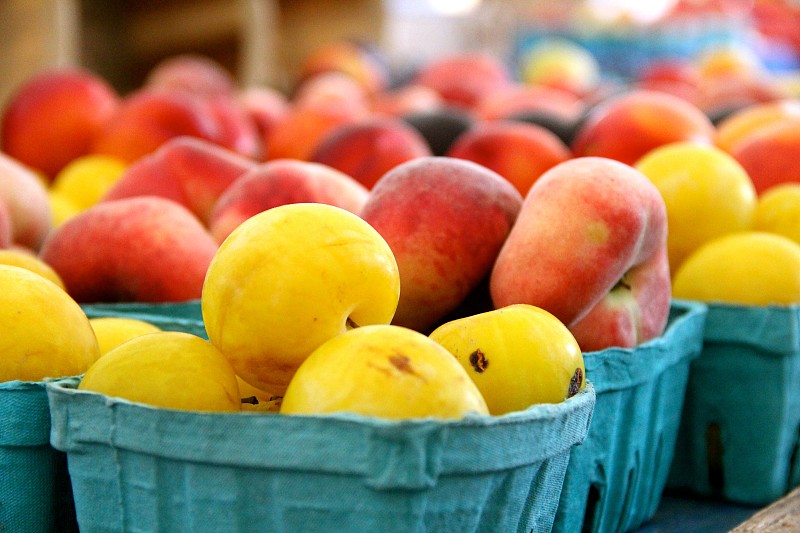 桃,篮子,农业市集,农产品市场,水果,水平画幅,食品杂货,无人,生食,透视图