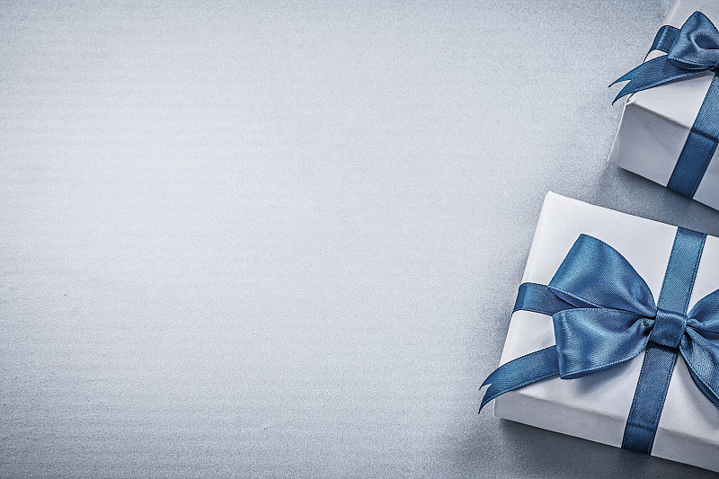 礼物,贺卡,盒子,蓝色背景,旅游目的地,概念,生日礼物,蝴蝶结,生日,蓝色