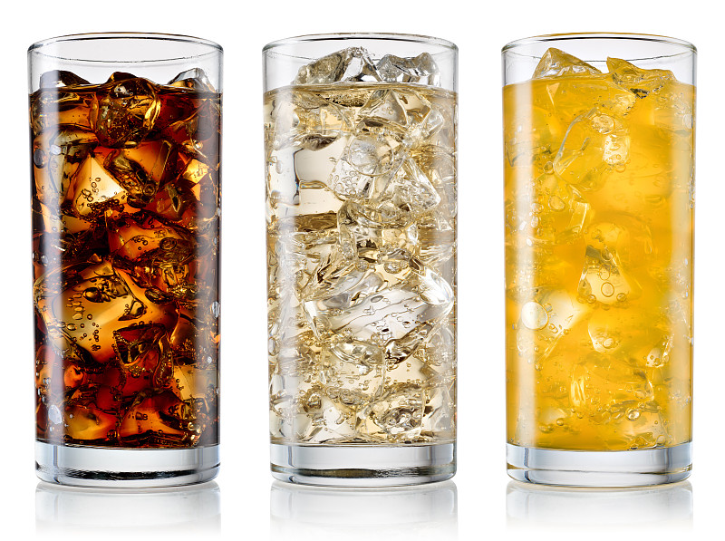 可乐,小精灵,玻璃杯,背景分离,分离着色,芬达,柠檬苏打水,姜汁啤酒,桔子汽水,柠檬水
