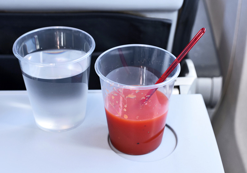 饮料,番茄汁,窗座,船上,机舱座位,飞机,车座,选择对焦,水,留白