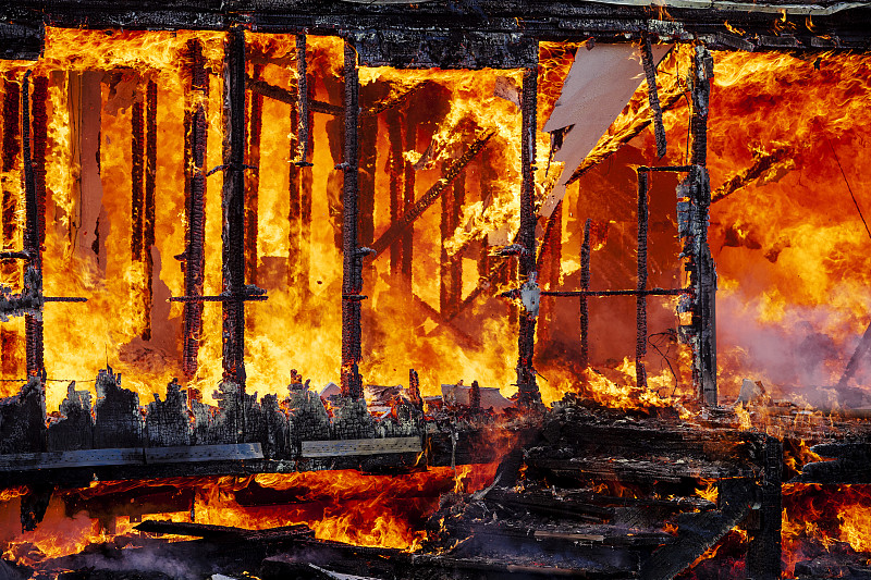 消防队,被抛弃的,纵火罪,烧毁的,火,损坏的,地狱火,火焰,建筑外部