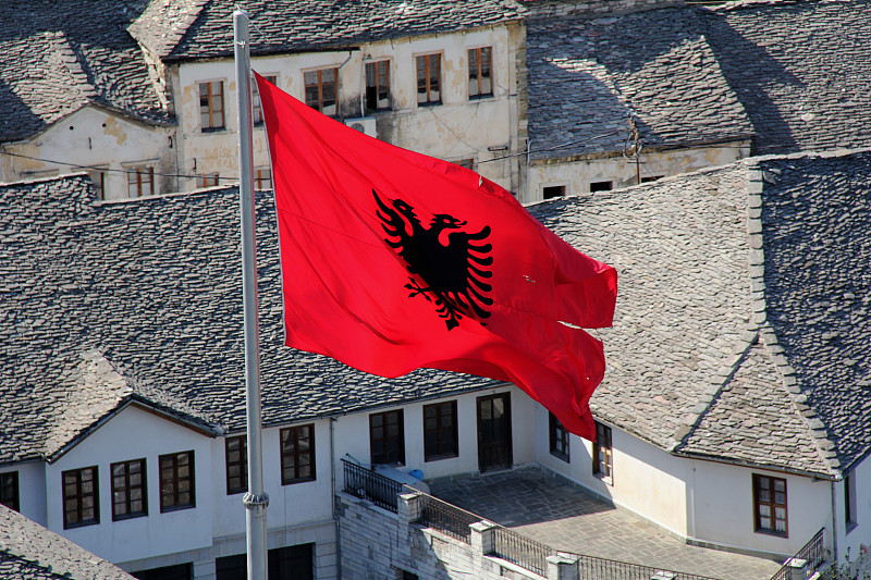 阿尔巴尼亚,旅游目的地,水平画幅,无人,标语,建筑外部,户外,巴尔干,石头,想法