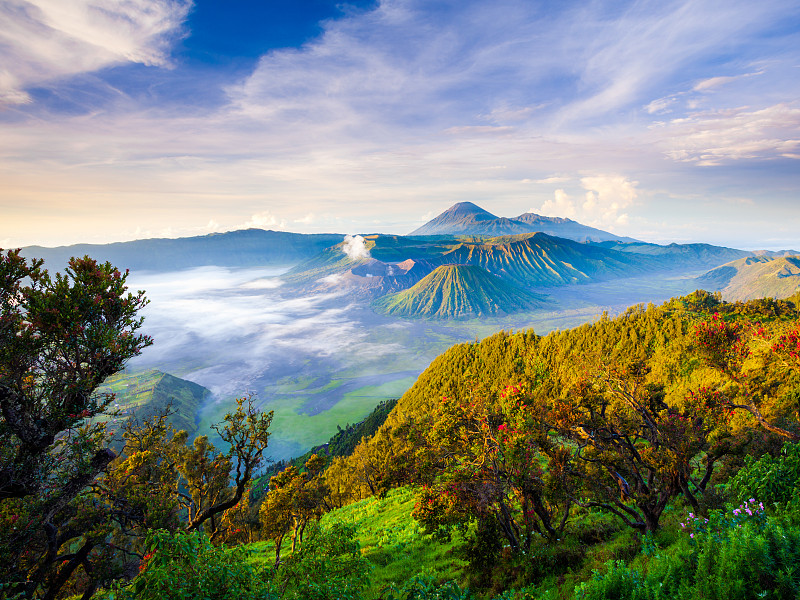 婆罗摩火山,爪哇,火山,东,泗水,塞梅鲁火山,印度尼西亚,东努沙登卡拉,滕格尔火山,bromo-tengger-semeru,national,park