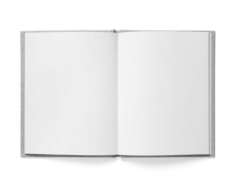书,空白的,相册,开着的,书页,牛皮纸,留白,折叠的,水平画幅