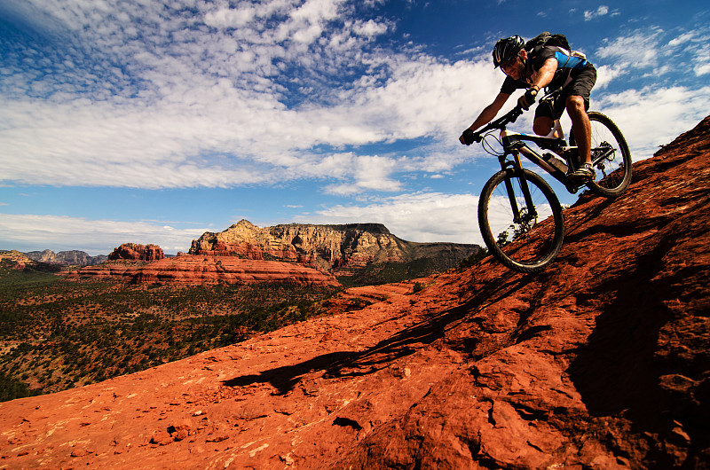 滑石小道,山地自行车运动,脚踏车,运动,极限运动,逃避现实,自行车,沙漠,户外,偏远的