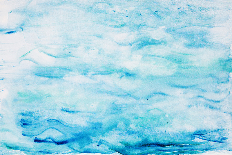 蓝色,抽象,海洋,背景,水彩画,波形,水彩颜料,水彩画颜料,浅蓝色,水