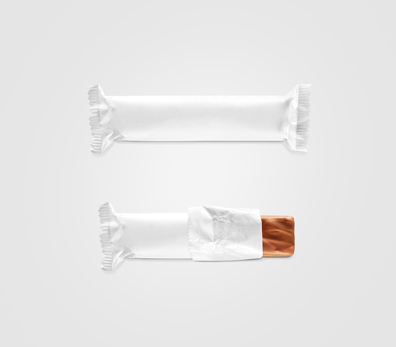 巧克力条,空白的,塑胶,白色,分离着色,三明治包,包装纸,开着的,小吃,糖果