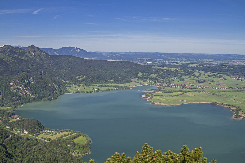 湖,鲁瓦扎赫山谷,科赫尔湖,上巴伐利亚,自然,水,水平画幅,地形,无人,户外