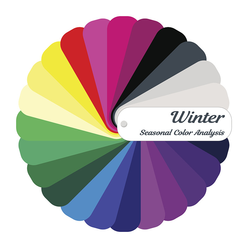 彩色图片,冬天,矢量,调色板,季节,股票,彩妆,绘画插图,化妆用品,图像
