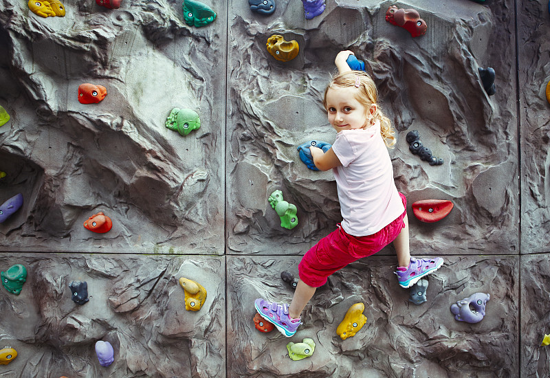 攀岩墙,女孩,岩石,儿童,墙,水平画幅,山,户外,运动,松弛练习