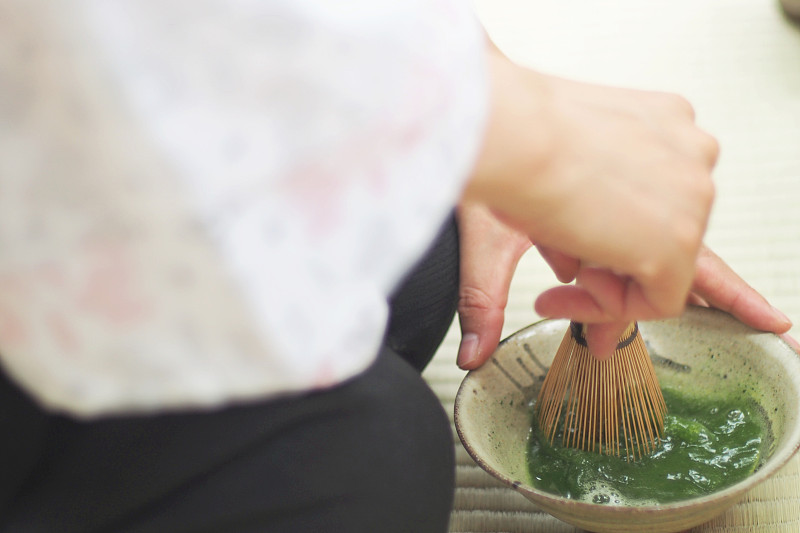 绿茶,女人,茶道,茶筅,日式茶杯,搅拌器,塌塌米垫,日本,茶,京都市