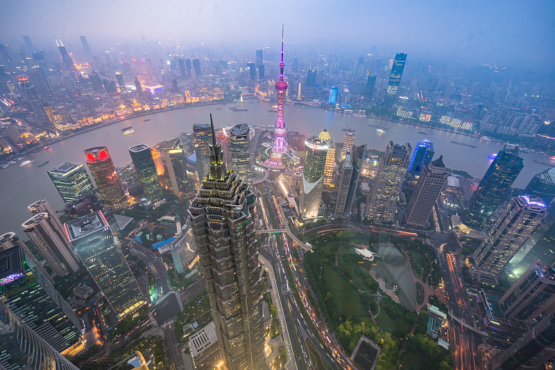 上海,夜晚,外滩,金茂大厦,上海环球金融中心,东方明珠塔,浦东,无线电通信塔,天空,未来