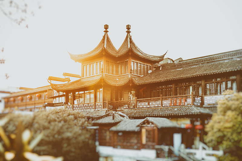 户外,都市风光,寺庙,南京,美,水平画幅,美人,运河,古老的,特写