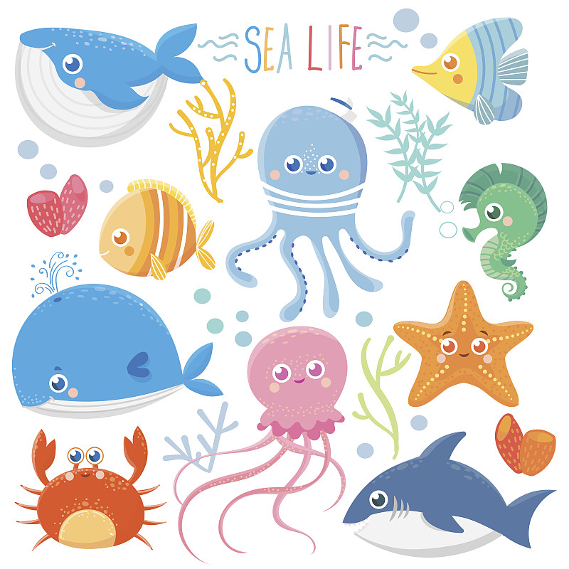 海洋生命,绘画插图,水,海马,水下,性格,野外动物,计算机制图,计算机图形学