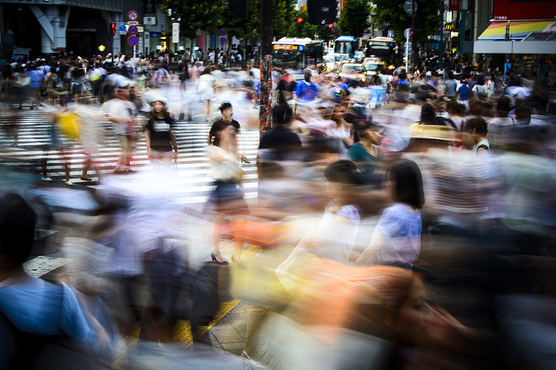 东京,群众,中环,紧迫,路口,涉谷区,拥挤的,日本,亚洲,城市