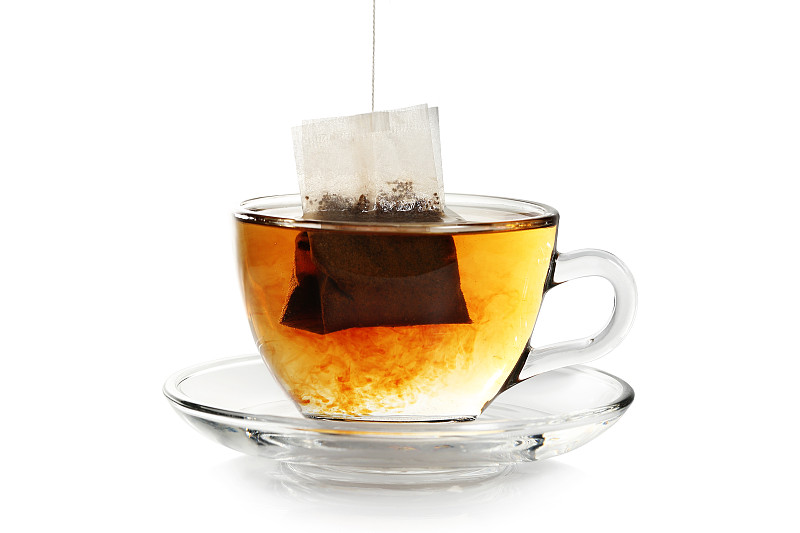 茶杯,茶包,茶,杯,热,水平画幅,无人,健康,背景分离,饮料
