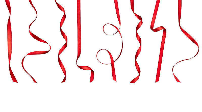 红色,蝴蝶结,缎带,缎子,卷着的,漩涡形,礼物,生日礼物,情人节,条纹