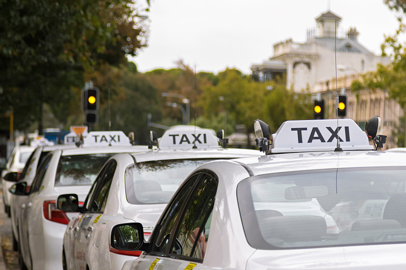 出租车,阿德莱德市,澳大利亚,交通,白色,小路,公共交通,红绿灯,水平画幅