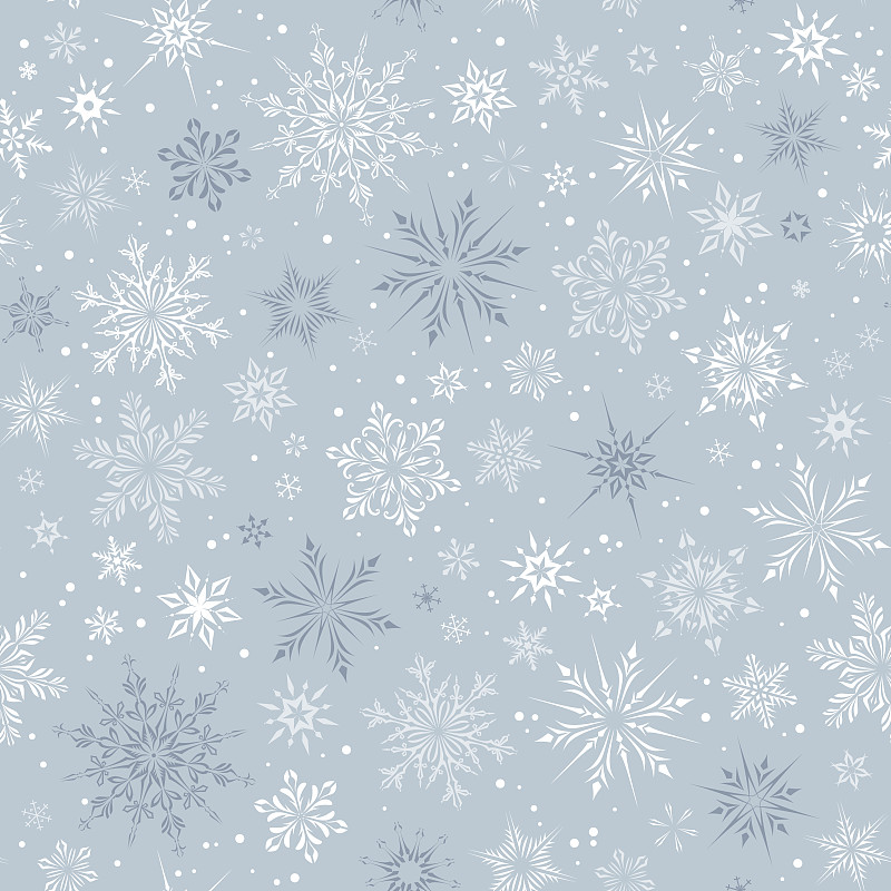 雪花,银色,四方连续纹样,圣诞包装纸,节日,背景,灰色背景,灰色,冰晶,高雅