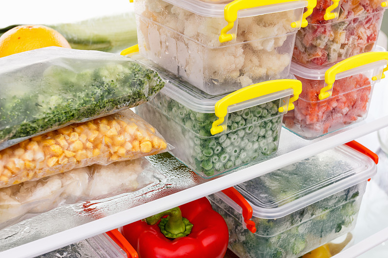 蔬菜,冰柜,冰箱,冷冻食物,架子,水平画幅,器材箱,无人,生食,膳食
