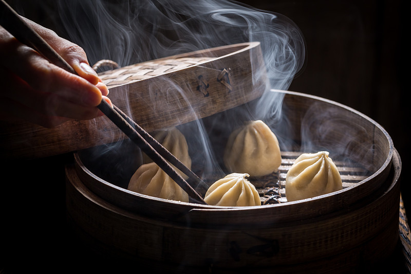 蒸锅,煮食,热,饺子,木制,中国食品,塞满了的,数学符号,蒸汽,蒸菜