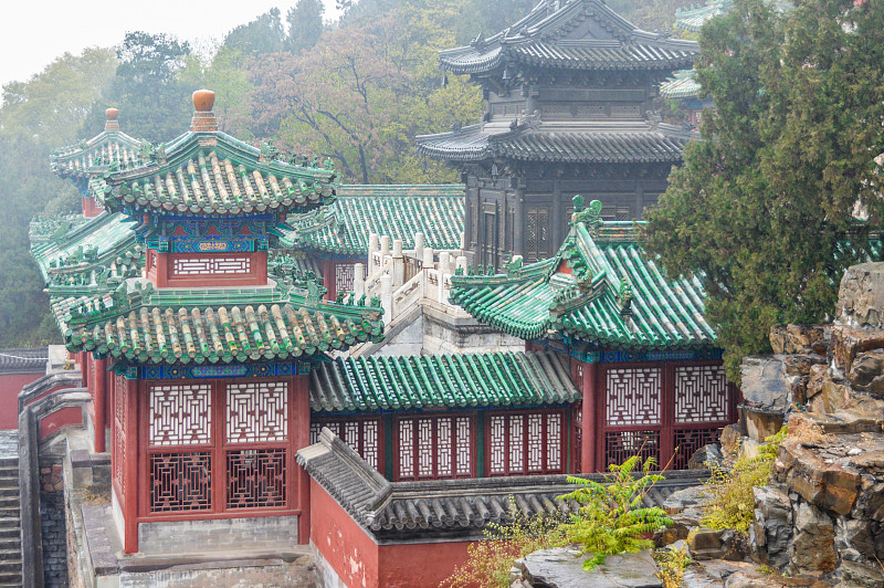 颐和园,北京,中国,清朝,亭台楼阁,宝塔,宫殿,公园,世界遗产,水平画幅