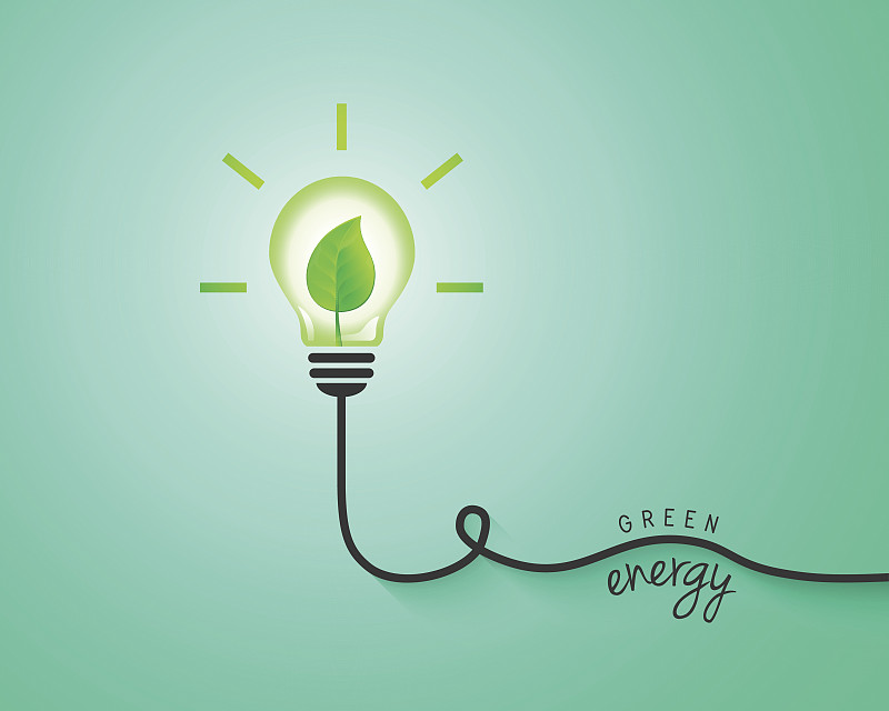 替代能源,电灯泡,叶子,概念,可持续资源,节能灯泡,环境保护,可再生能源,节能,绿色