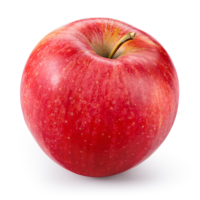 苹果,红色,背景分离,清新,白色,分离着色,植物茎,一个物体,熟的,白色背景