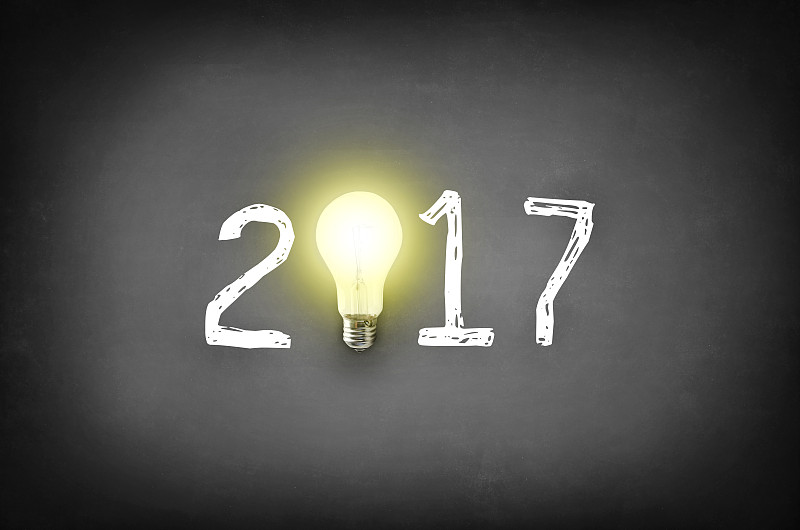 2017年,想法,科学,电灯泡,点连成线,未来,智慧,明亮,专业人员,效率