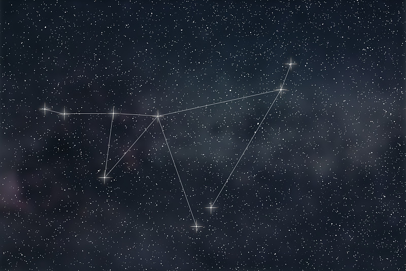 星座,摩羯座,标志,线条,天空,灵性,未来,星系,水平画幅,夜晚