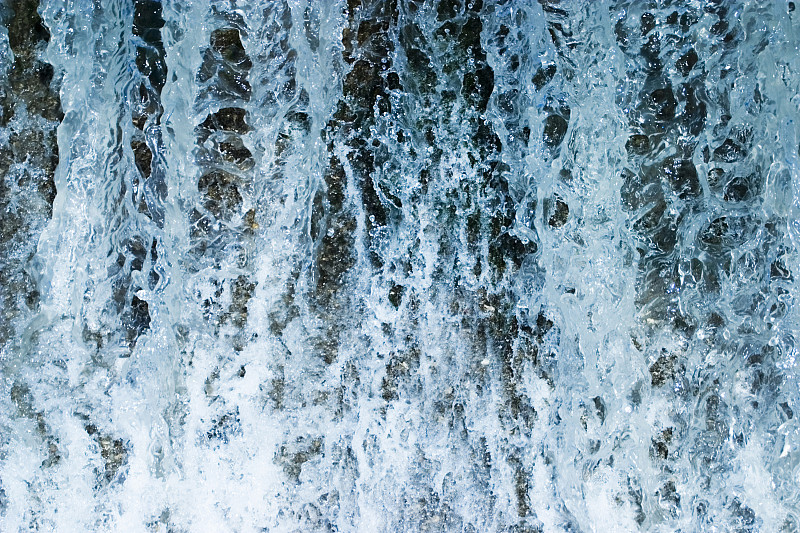 瀑布,自然,水,寒冷,水平画幅,罗马尼亚,蓝色,抽象,湿,特写