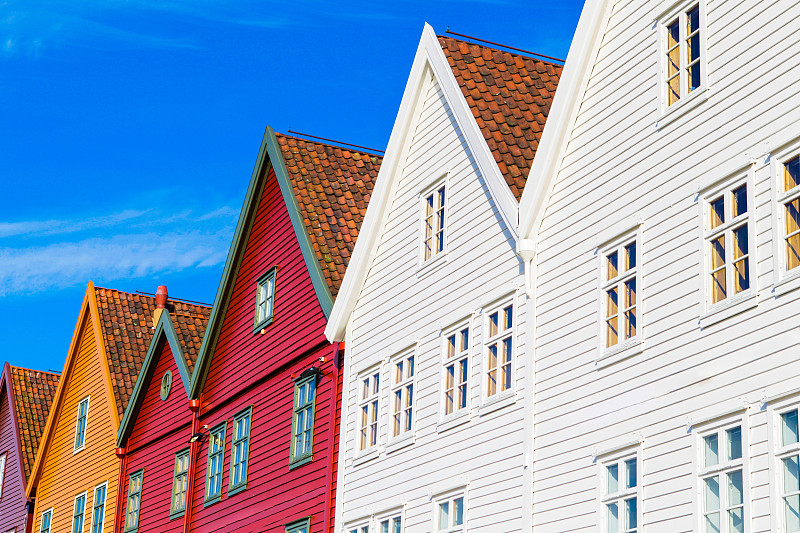 卑尔根,布依根,挪威,居住区,外立面,水平画幅,无人,海港,传统,古老的
