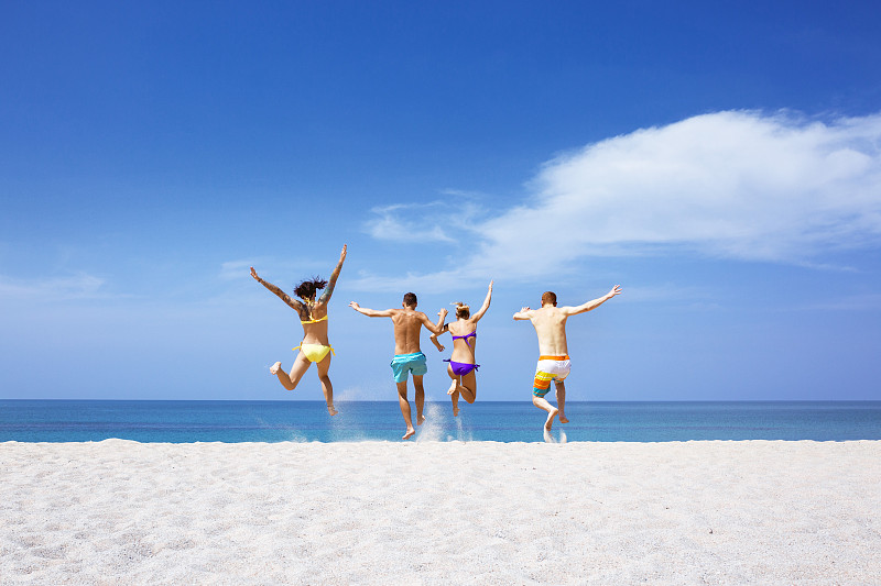 海滩,友谊,幸福,寂寞,沙滩派对,海滩度假,泳装,夏天,乐趣,青春期
