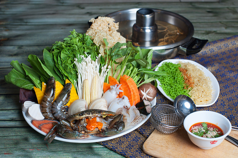 海产,蔬菜,平衡折角灯,虾,蛤蚌,波特派,个性,螃蟹,寿喜烧,炖鱼