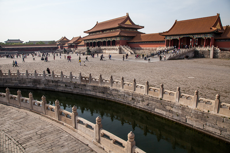 远古的,建筑,故宫,北京,桨叉架船,中式庭院,日落时分,庭院,古代,亭台楼阁