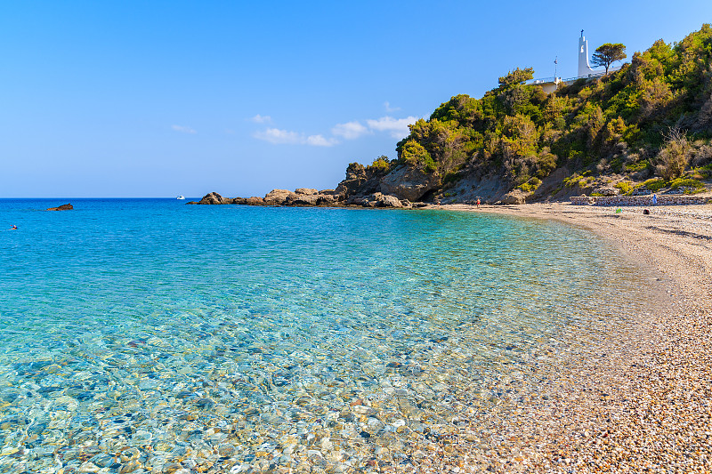萨默斯,希腊,海滩,水,水晶,青绿色,科斯,淡水蟹,爱琴海