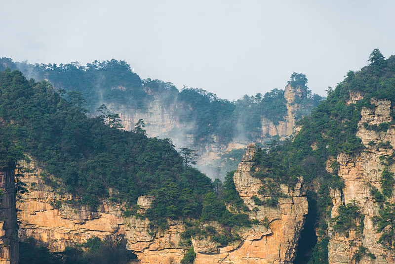 张家界,地形,山,武陵源,湖南省,超现实主义的,地质学,原野,悬崖,环境