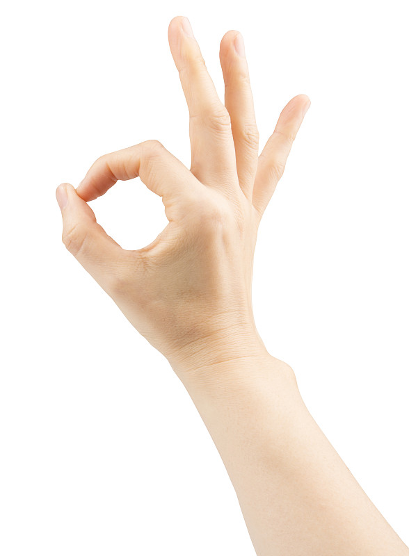 手,标志,女性,同意的手势,圆形,韩国,做手势,手指,手臂,做
