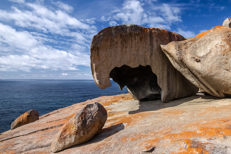 袋鼠岛,著名景点,天空,白色,蓝色,澳大利亚,南澳大利亚,袋鼠,地衣,云