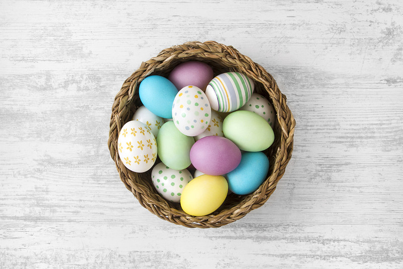 复活节彩蛋,桌子,白色,木制,背景,鸡蛋,篮子,复活节,卵,涂料
